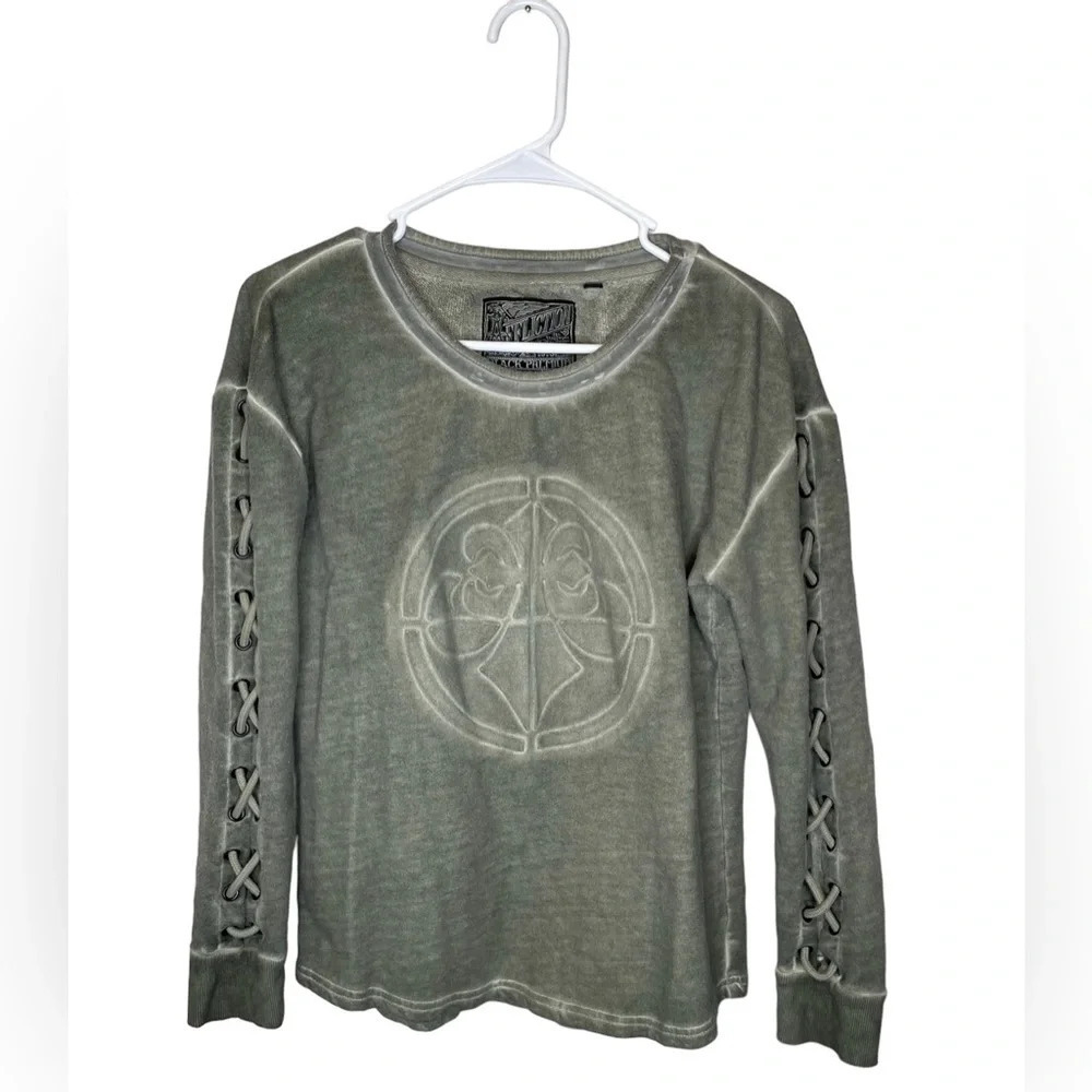 Affliction Women’s Long Sleeve Fashion Graphic Sweater For Women Size Small